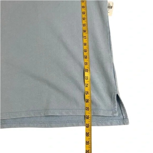 Anthropologie Pilcro Mixed-Media Pullover Top Ruffle Cuff Blue Size Small NWT - Picture 8 of 16